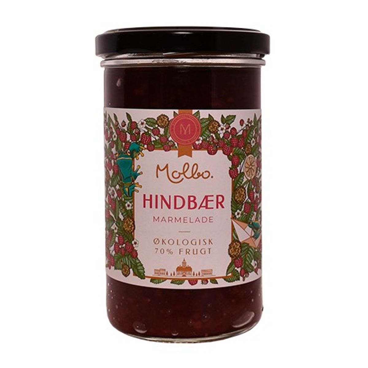 Hindbær marmelade Molbo Økologisk - 290 gram - Rømer Vegan