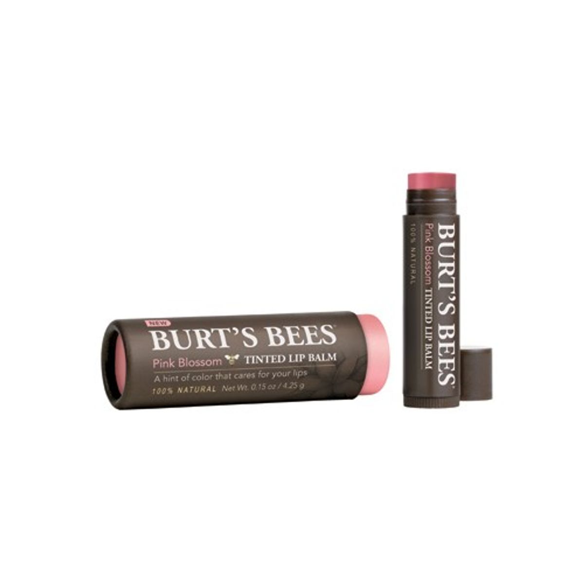 Lip balm farvet pink blossom - 4,25 gr - Burt´s Bees