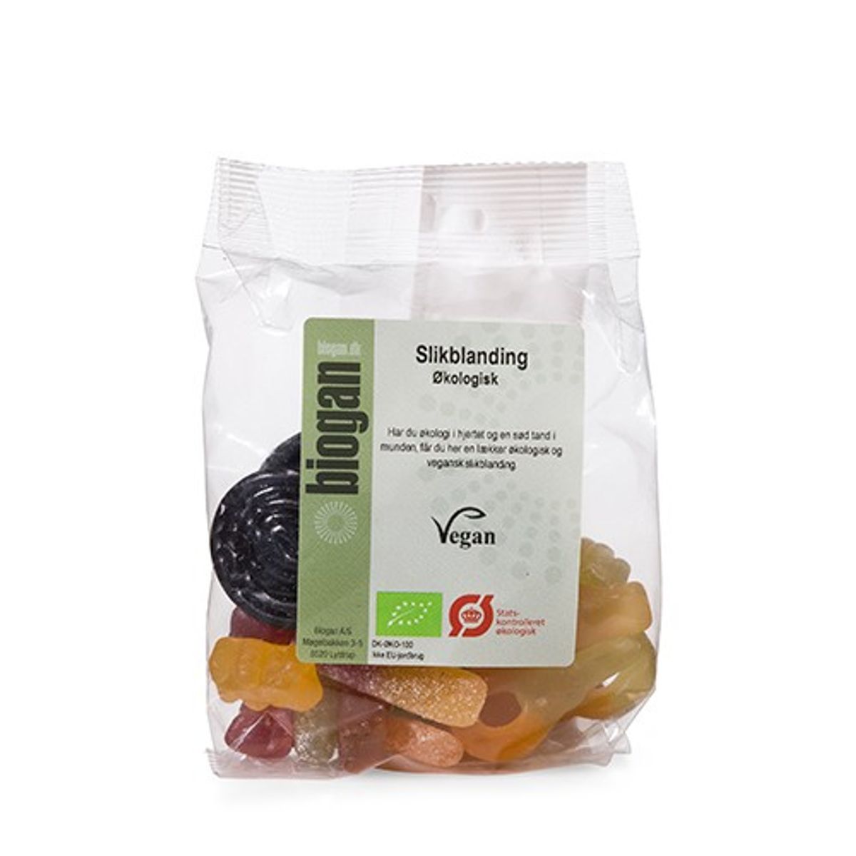 Slik blanding Vegansk Økologisk - 130 gram - Biogan - DISCOUNT PRIS