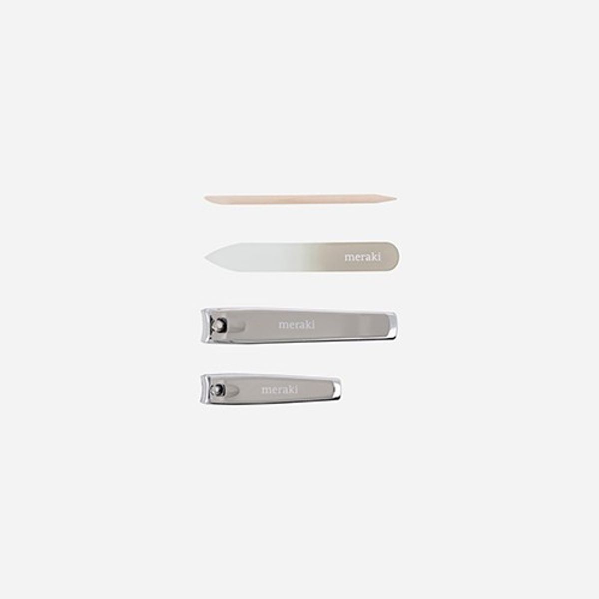 Negle kit, Grå cuticle push, nail file, small - 1 styk - Meraki