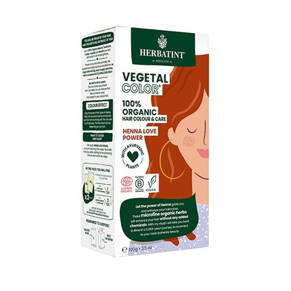 Herbatint hårfarve Henna Love Power - 100 gram - Herbatint