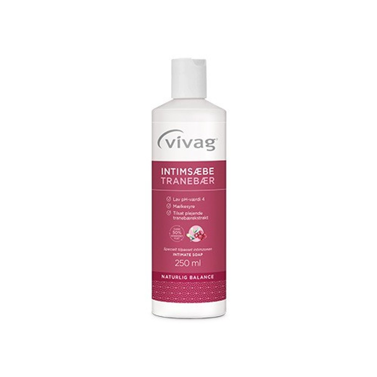 Vivag Intimsæbe Tranebær - 250 ml