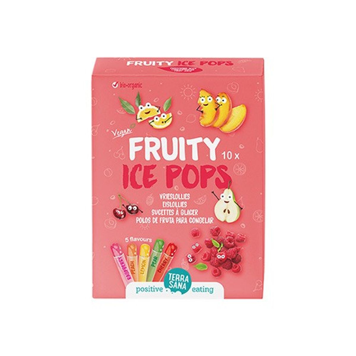 Ice Pops Fruity 10x40ml Økologisk - 400 ml - Terrasana