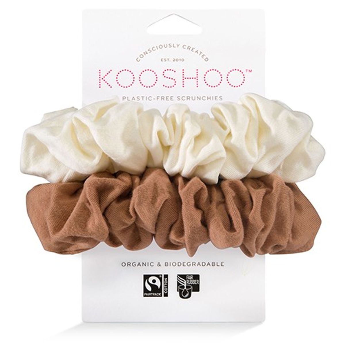 Hår scrunchie Cappuccino plastikfri - 2 stk - KooShoo