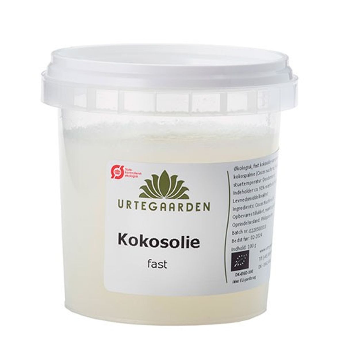 Kokosolie, fast Økologisk - 100 gram