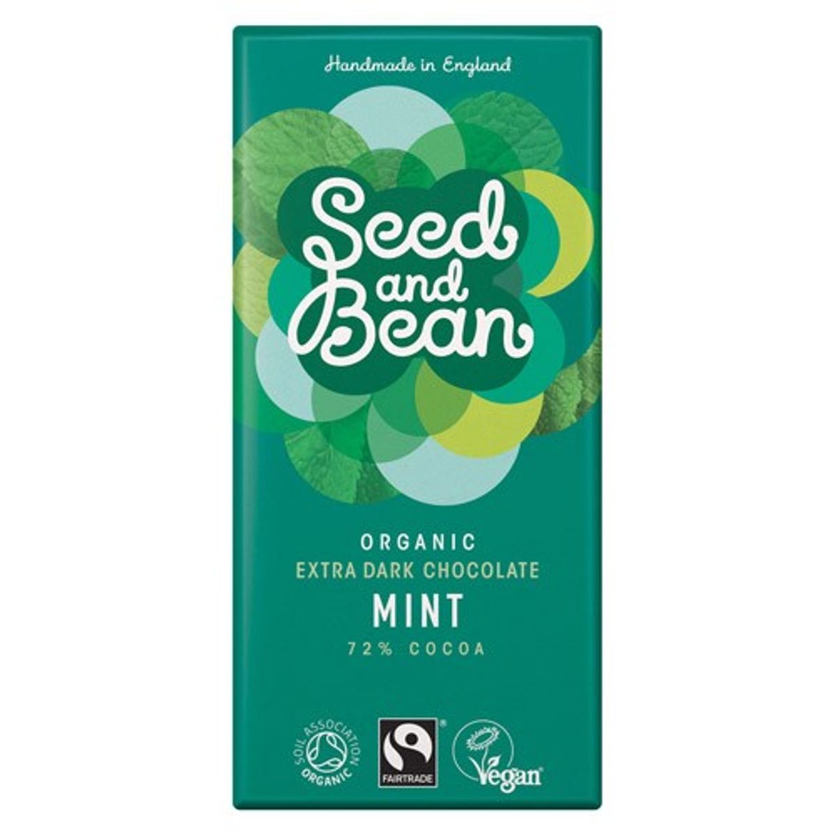 Mørk chokolade 72% m. mint Økologisk - 75 gram - Seed & Bean