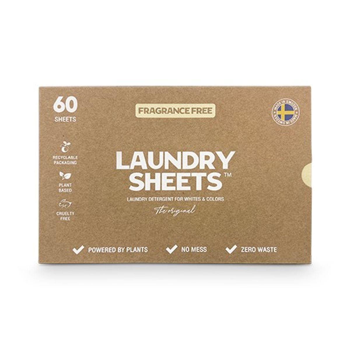 Laundry Sheets Fragrance Free - 1 pakke - Laundry Sheets