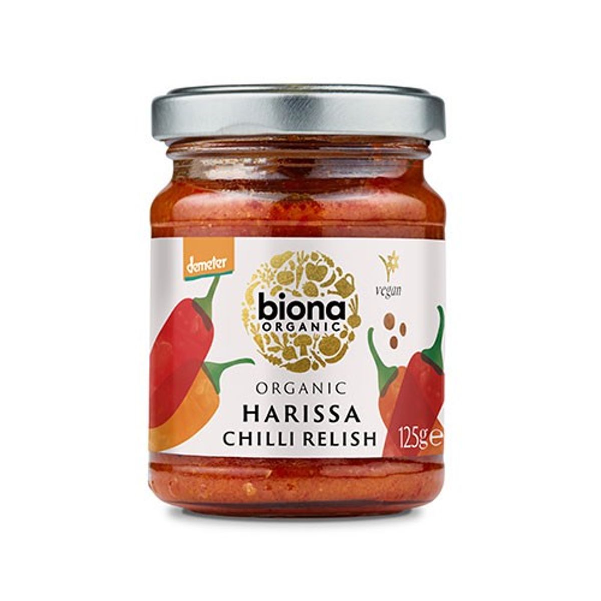 Harissa chili Relish Økologisk Demeter - 125 gram - Biona Organic