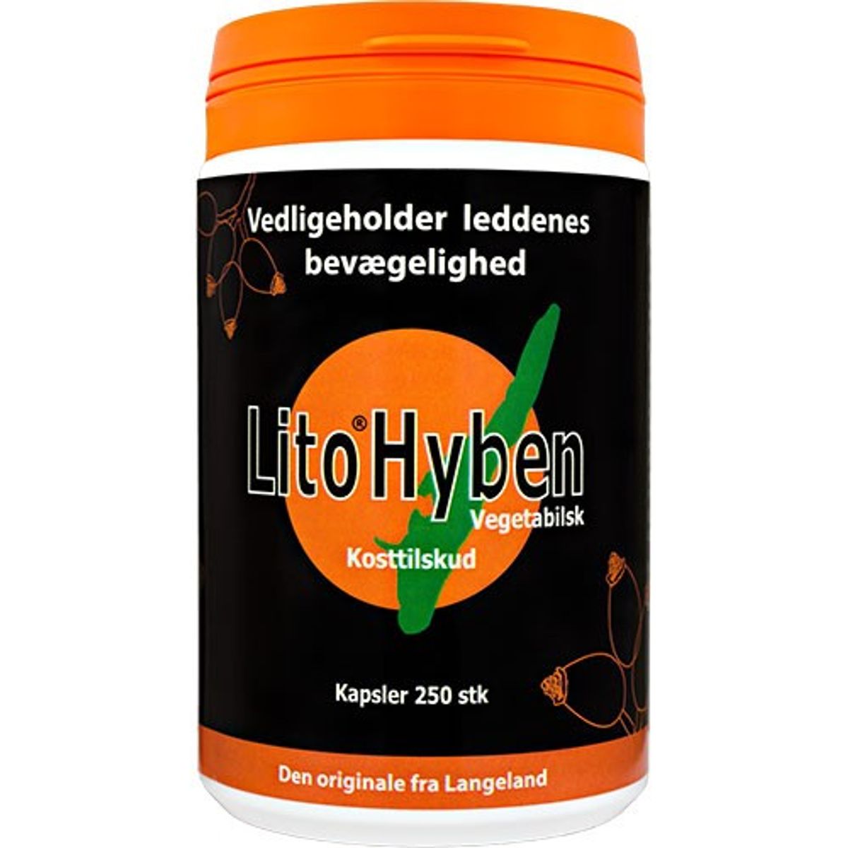 Lito Hyben Vegetabilsk kapsel 500mg - 250 kapsler - DISCOUNT PRIS