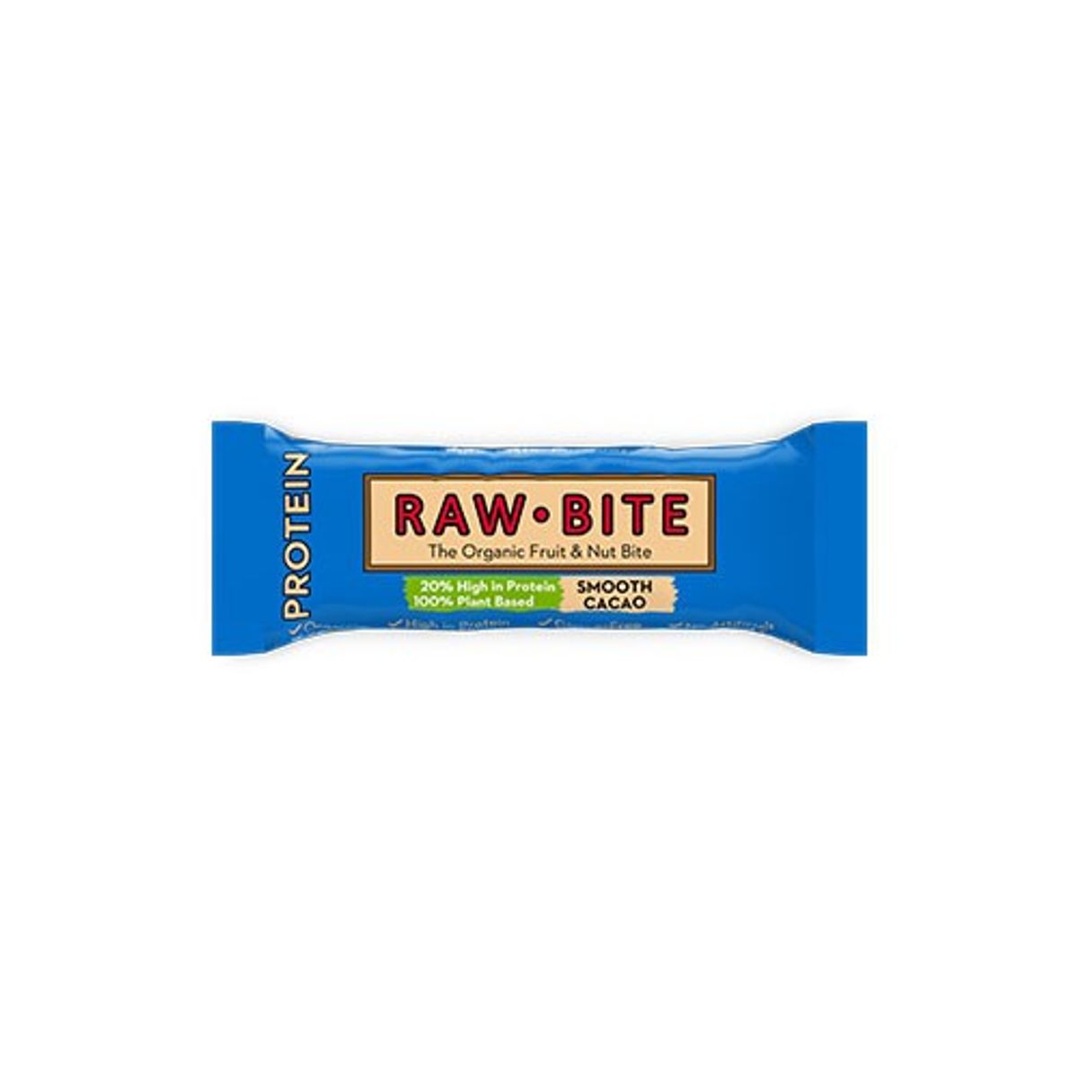 Rawbite Protein Smooth Cacao Økologisk - 45 gram - RawBite