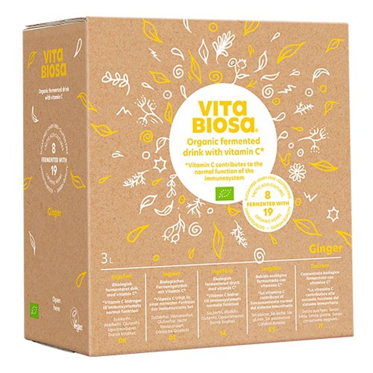 Vita Biosa Ingefær Økologisk - 3 liter - Vita Biosa