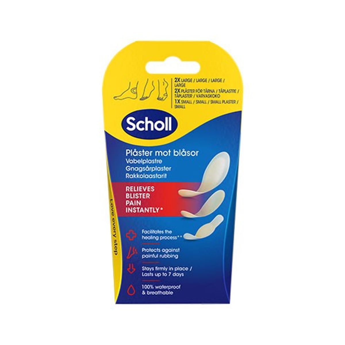 Scholl Blister Plasters Mixed 5 stk - 1 pakke