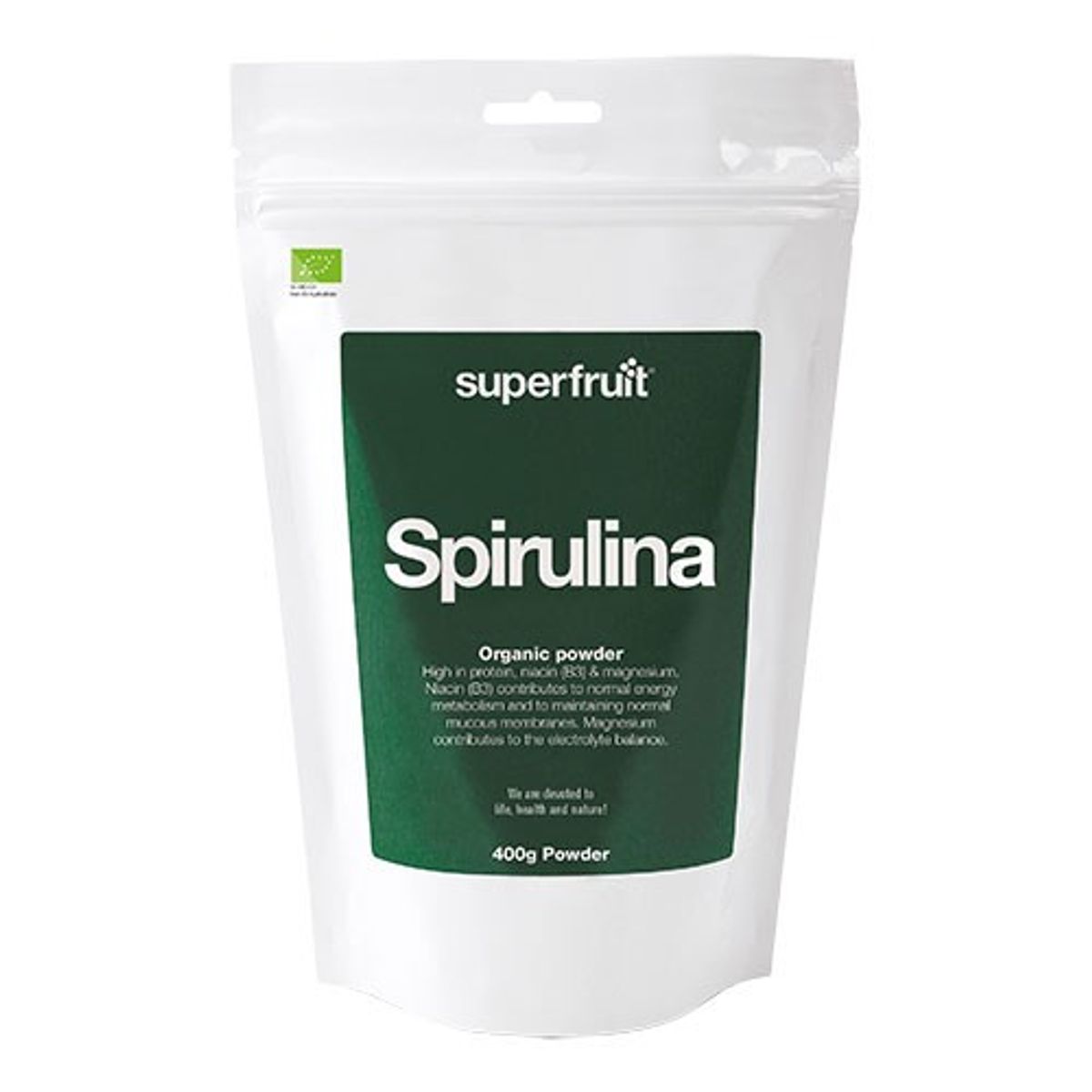 Spirulina Powder Økologisk - 400 gram