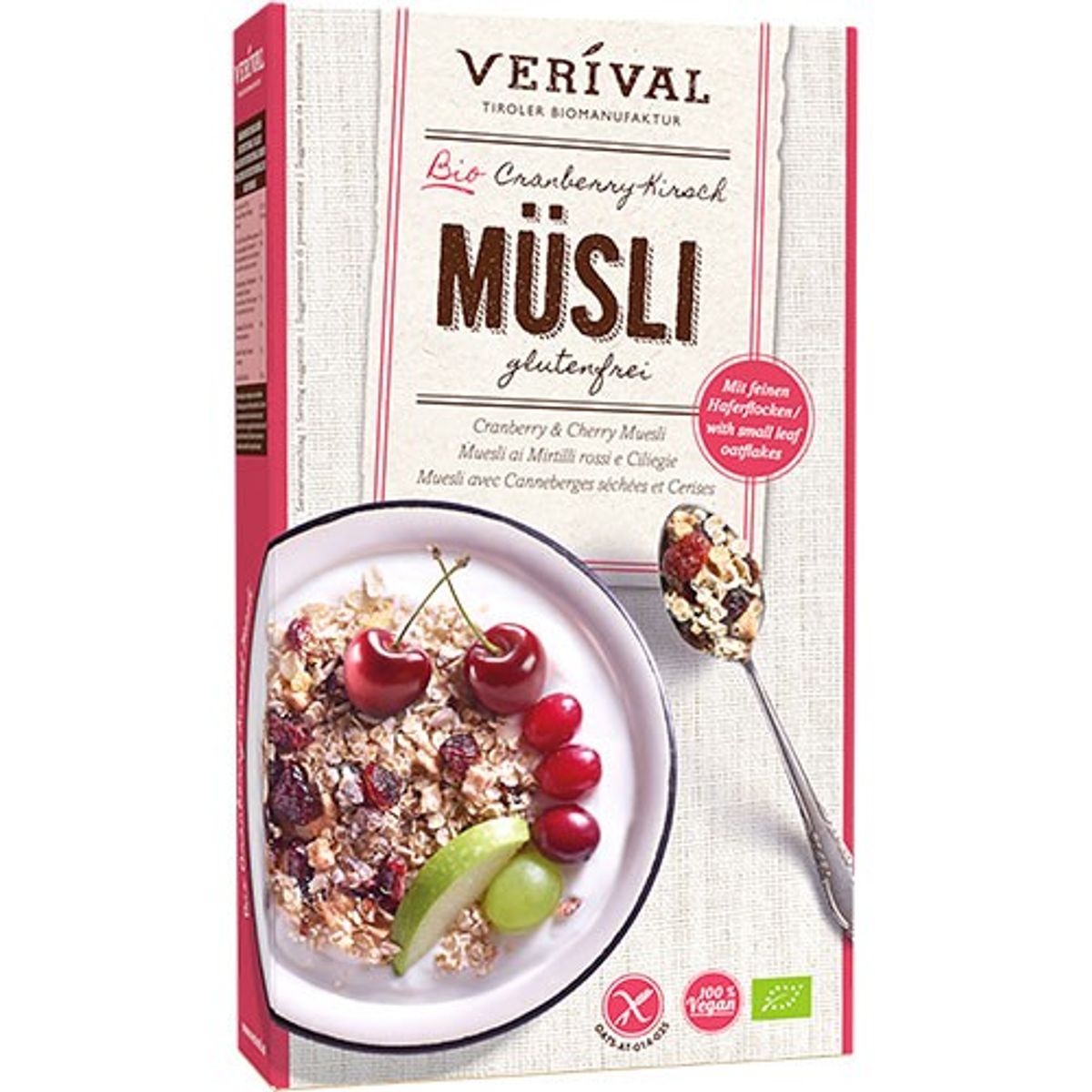 Müsli Tranebær-Kirsebær Økologisk - 300 gram