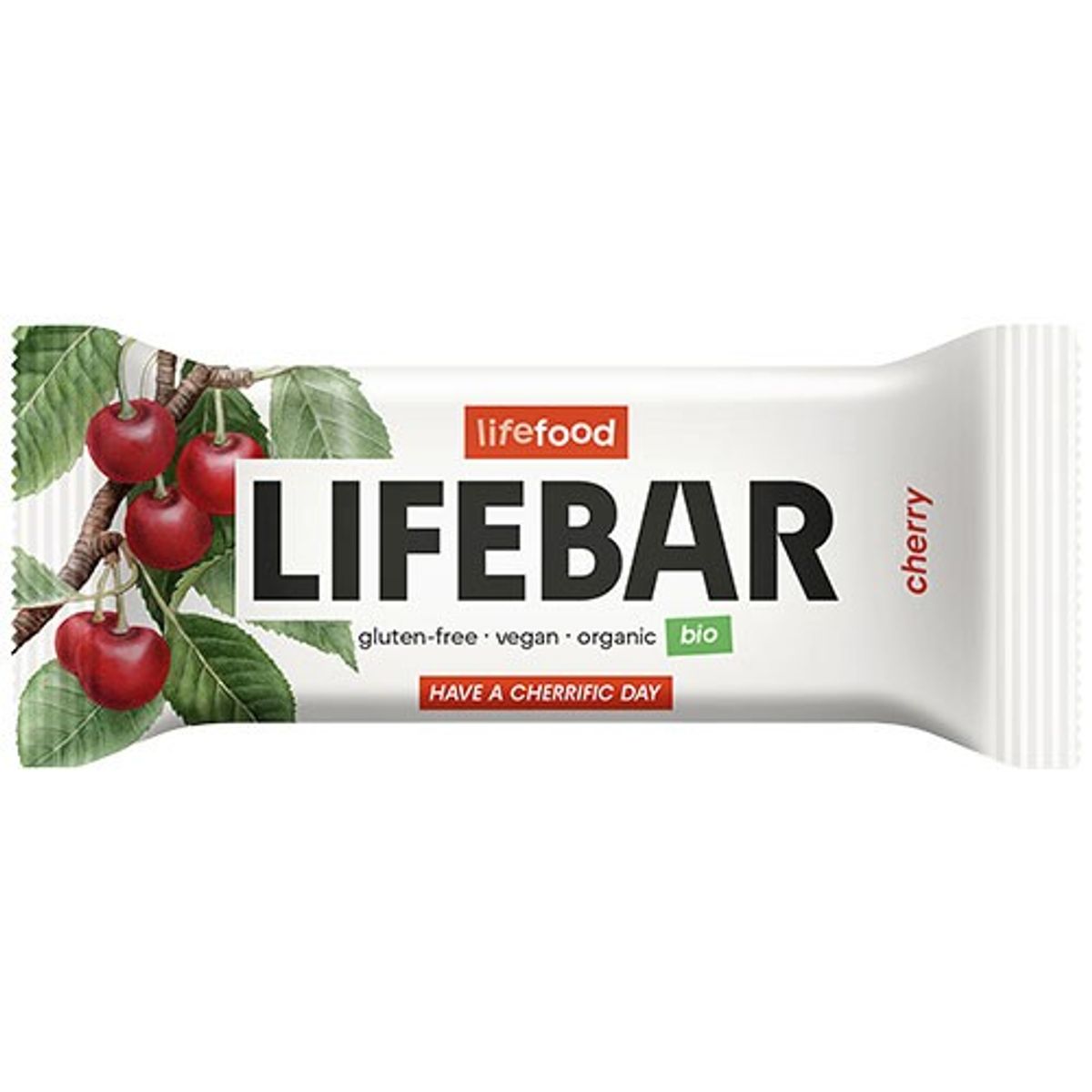 LifeBar Kirsebær RAW Økologisk - 40 gram - Lifefood