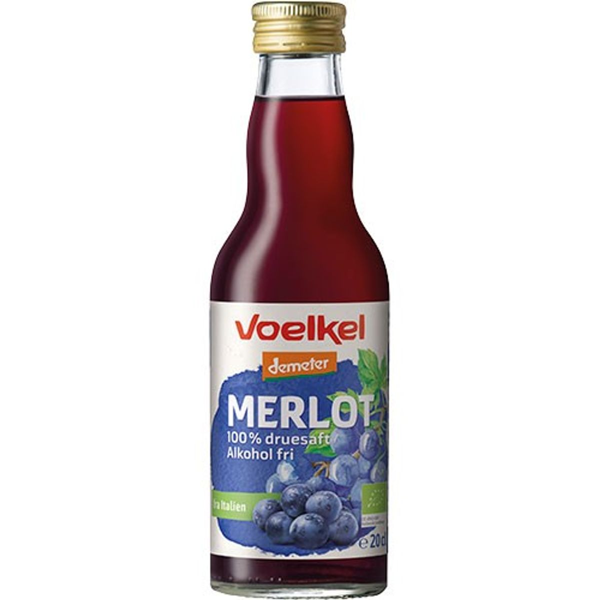 Merlot, ren druesaft Demeter Økologisk - 200 ml