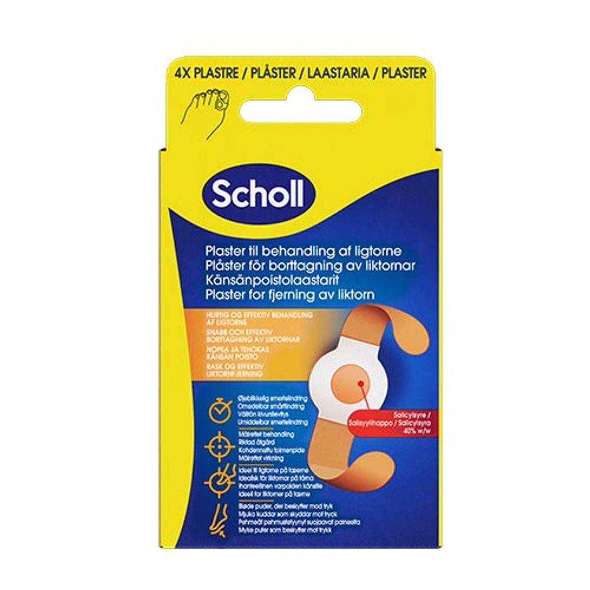 Scholl Ligtorn Plaster - 1 pakke