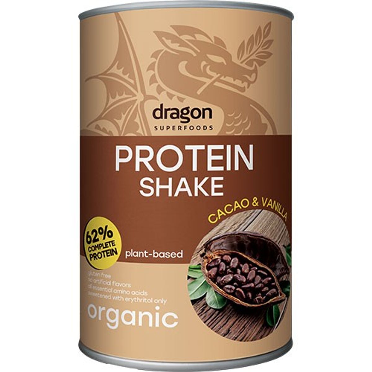 Protein Shake Kakao & Vanilje Økologisk - 500 gram