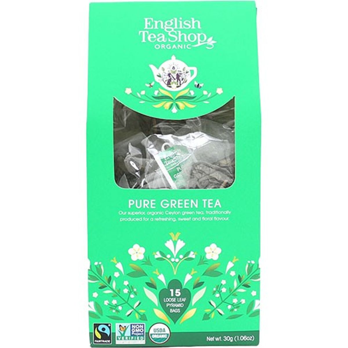 Pure Green Tea, Økologisk - 15 breve