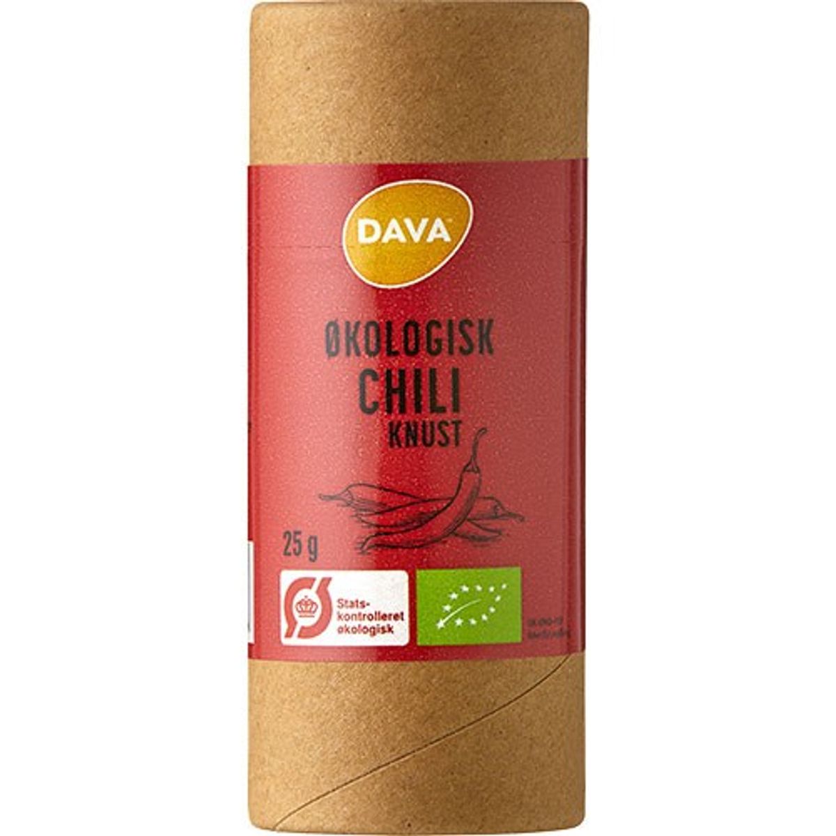 Chili, knust Økologisk - 25 gram - Dava