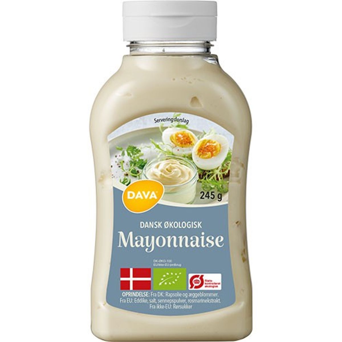 DAVA Mayonnaise Økologisk - 245 gram