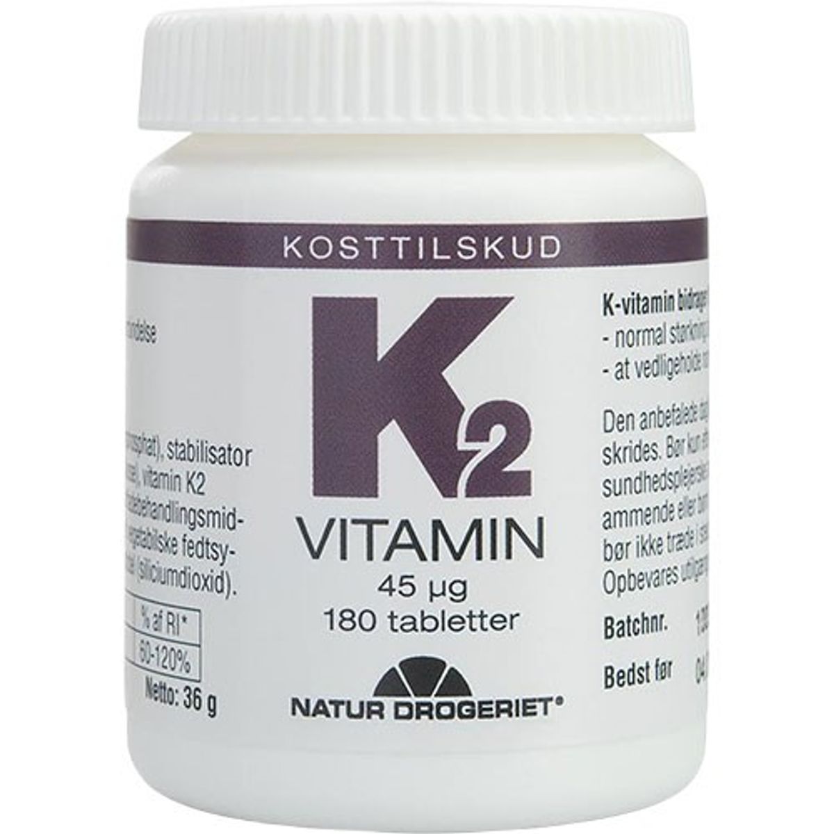 K2-vitamin - 180 tabletter