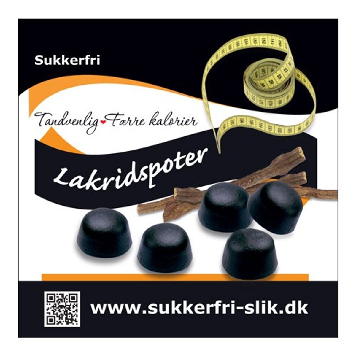 Lakridspoter søde sukkerfri - 90 gram -