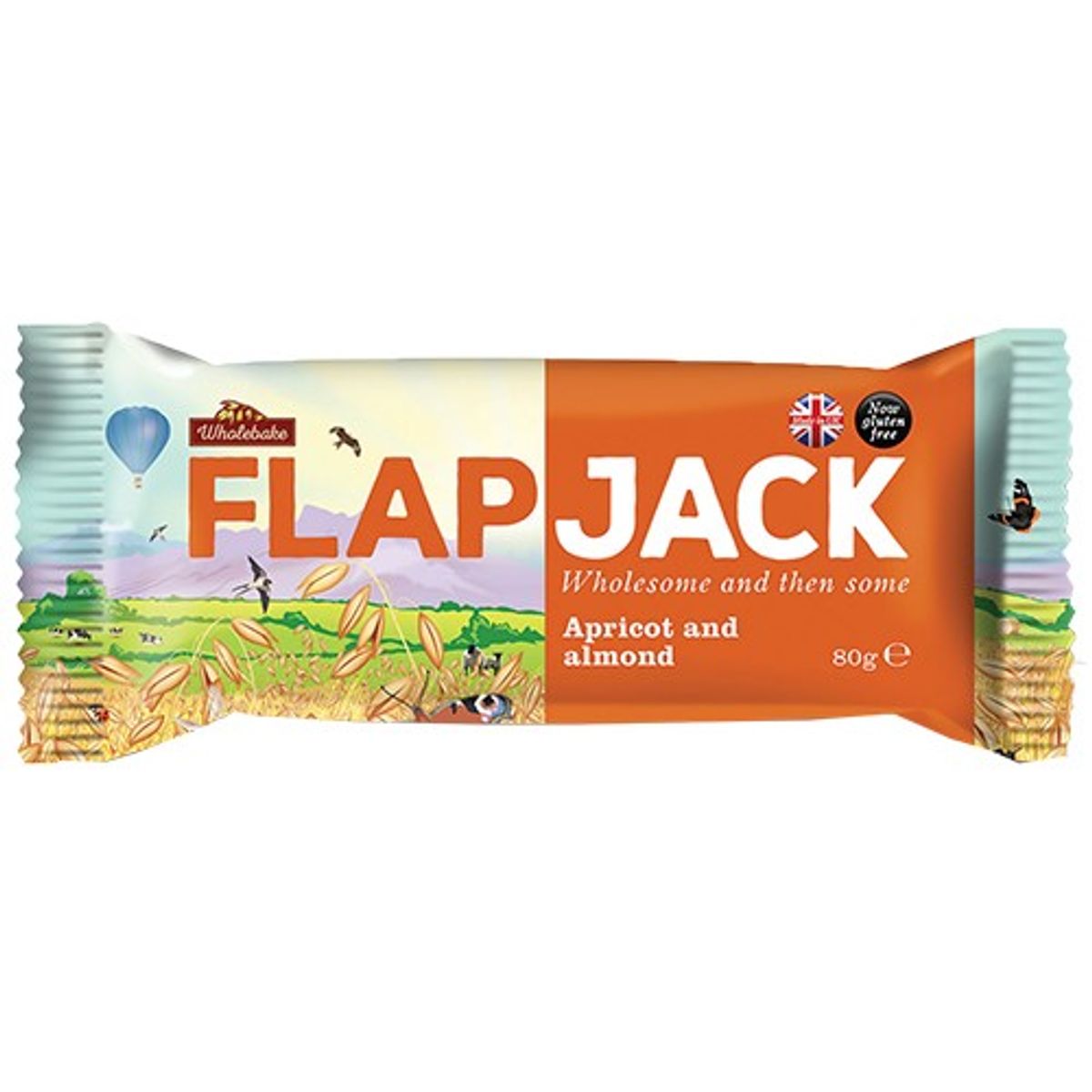 Flapjack med abrikos og mandel - 80 gram - Wholebake - DISCOUNT PRIS