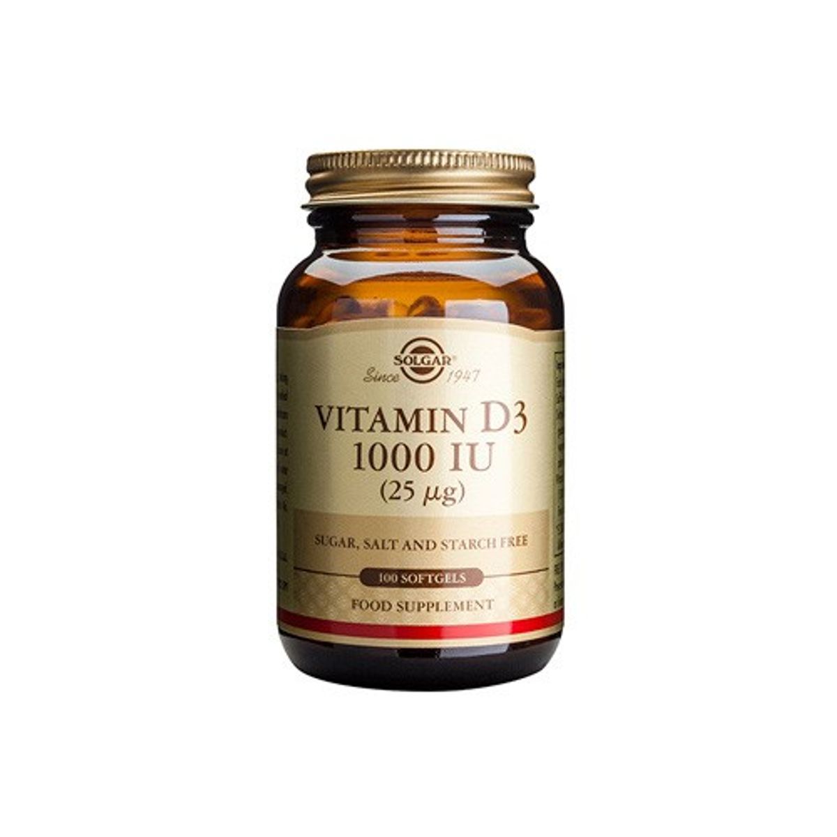 D-Vitamin 25 mcg softgels (1000 IE) - 100 kap - Solgar