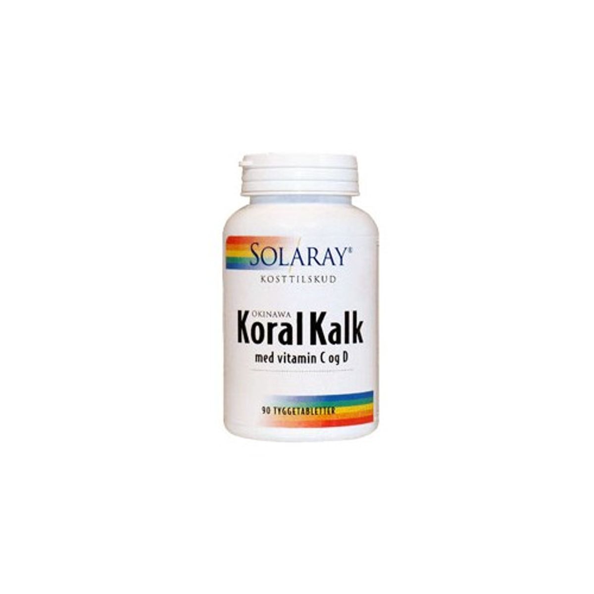 KoralKalk med vit. C og D tyggetablet - 90 tab - Solaray