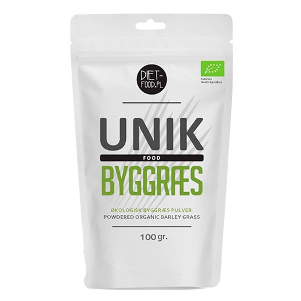 Byggræs pulver Økologisk - 100 gram - Diet-Food