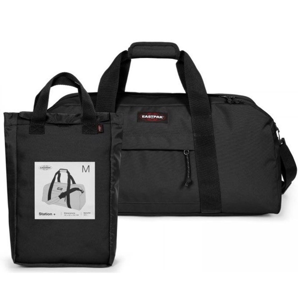 Eastpak Station+ M duffeltaske 58L, sort - Duffel tasker