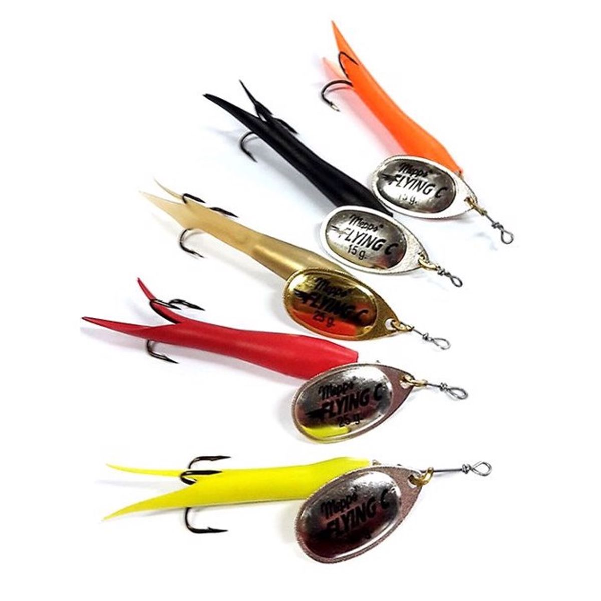 Mepps Flying C spinner-25 gr-fluo gul/sølv - Kondomspinner