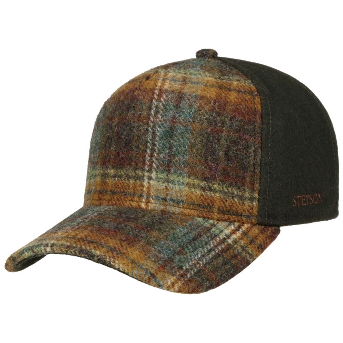 Stetson Trucker Cap Wool Check, Grøn - Baseball cap, kasket