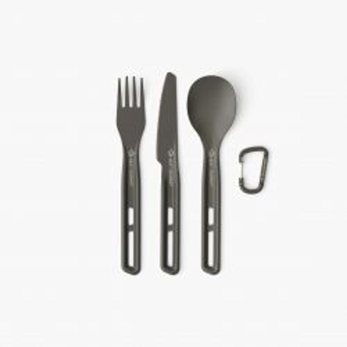 Sea To Summit Frontier Ul Cutlery Set - [3 Piece] Aluminium Hard Anodised Grey - Bestik