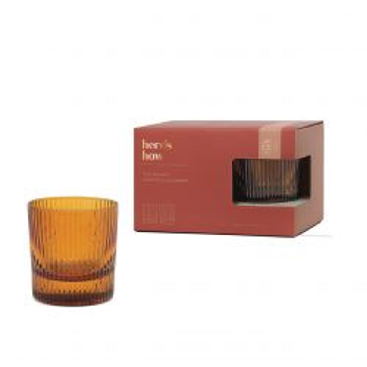 Here's How The Scout Lowball Glass - Set Of 2 Amber - Glas