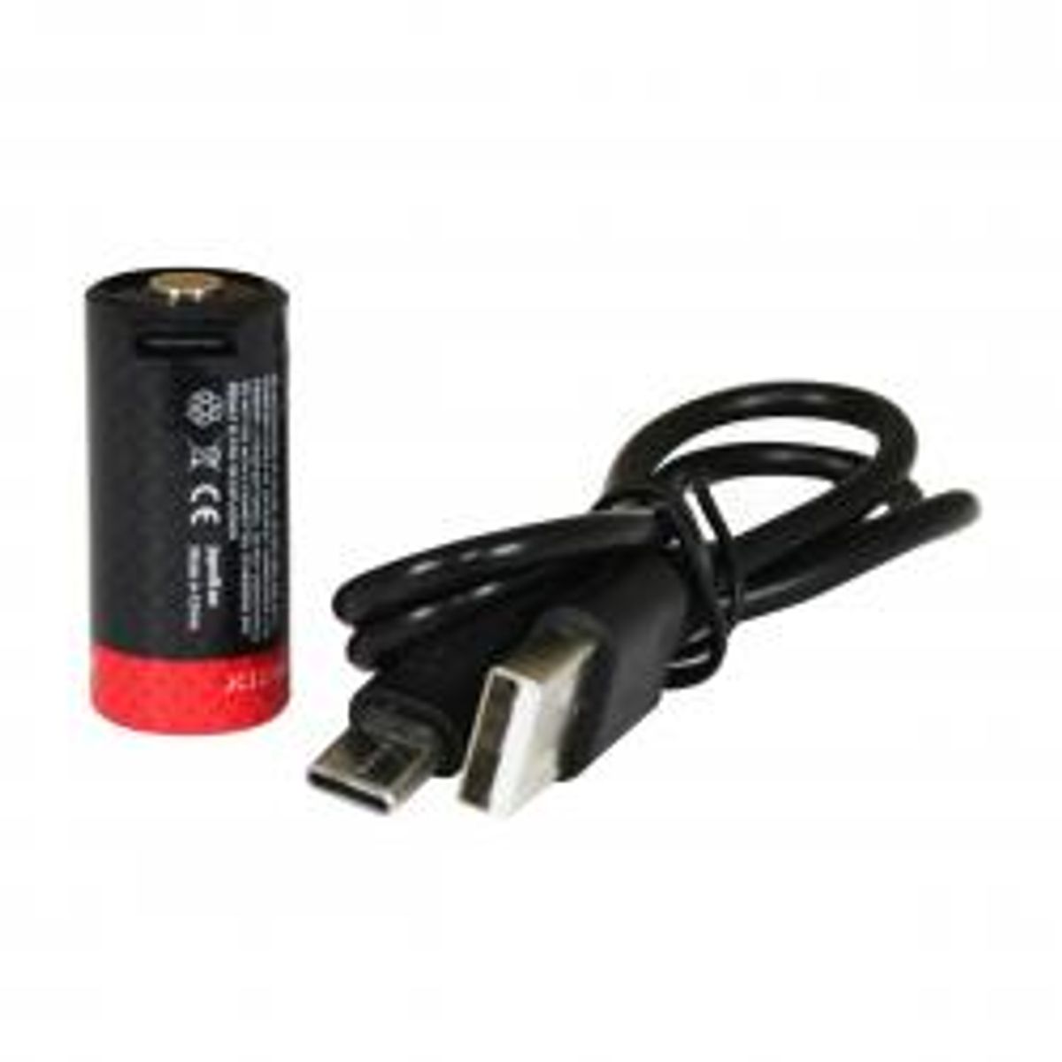 JAPCELL JC123R - CR123 Rechargeable 3.7V Li-ion Battery 820mAh incl. USB-C charging cable - Batteri