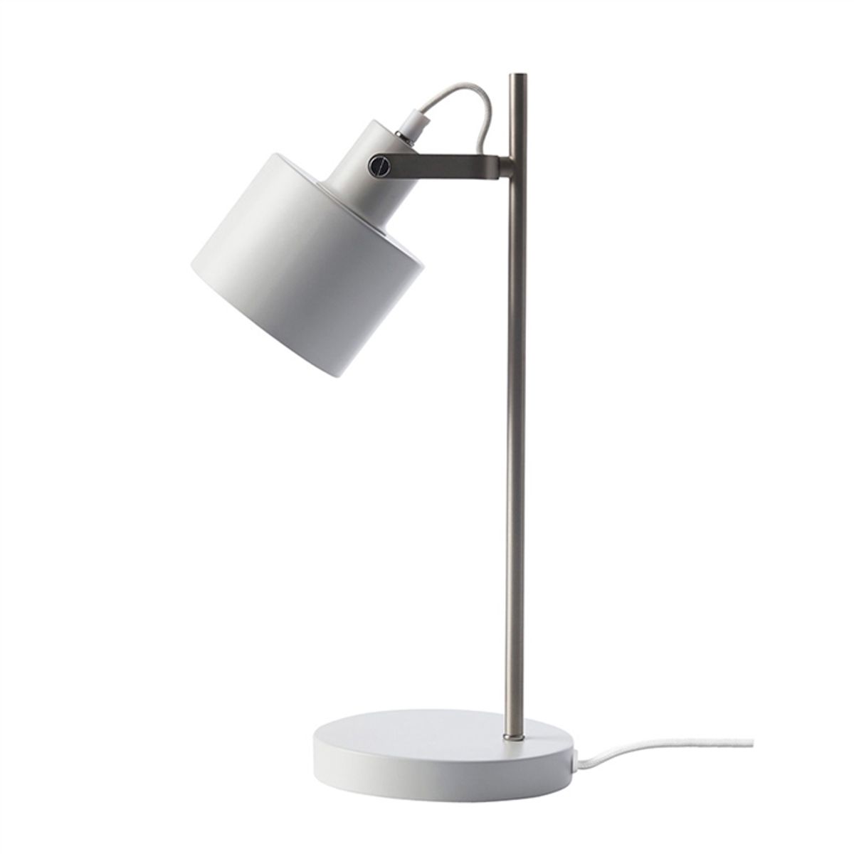 Ocean bordlampe, hvid/krom