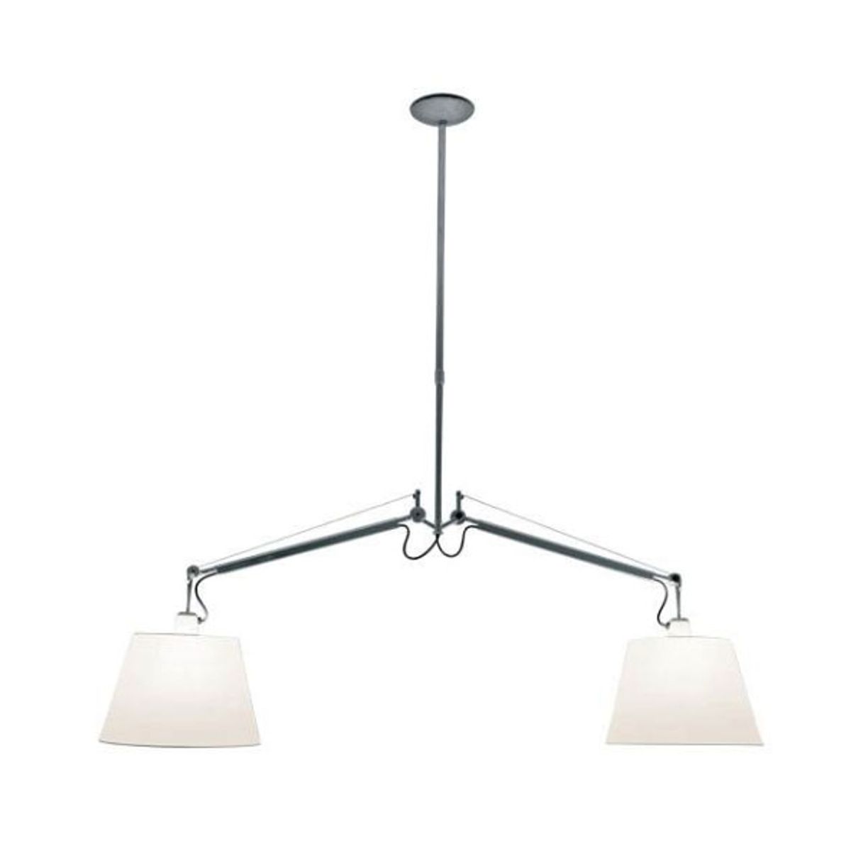 Tolomeo Sospensione Basculante 2 Bracci, Ø24 pergament