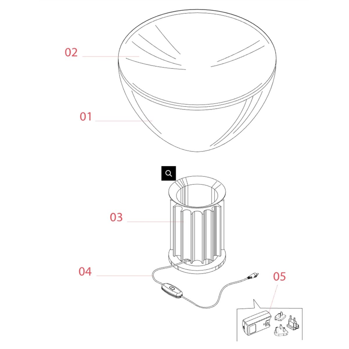 Reservedel: Driver til Taccia bordlampe