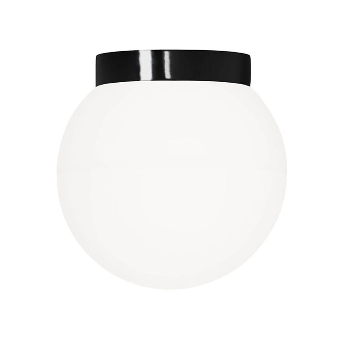 Classic Globe 300 loftlampe / væglampe IP44, sort/mat opal