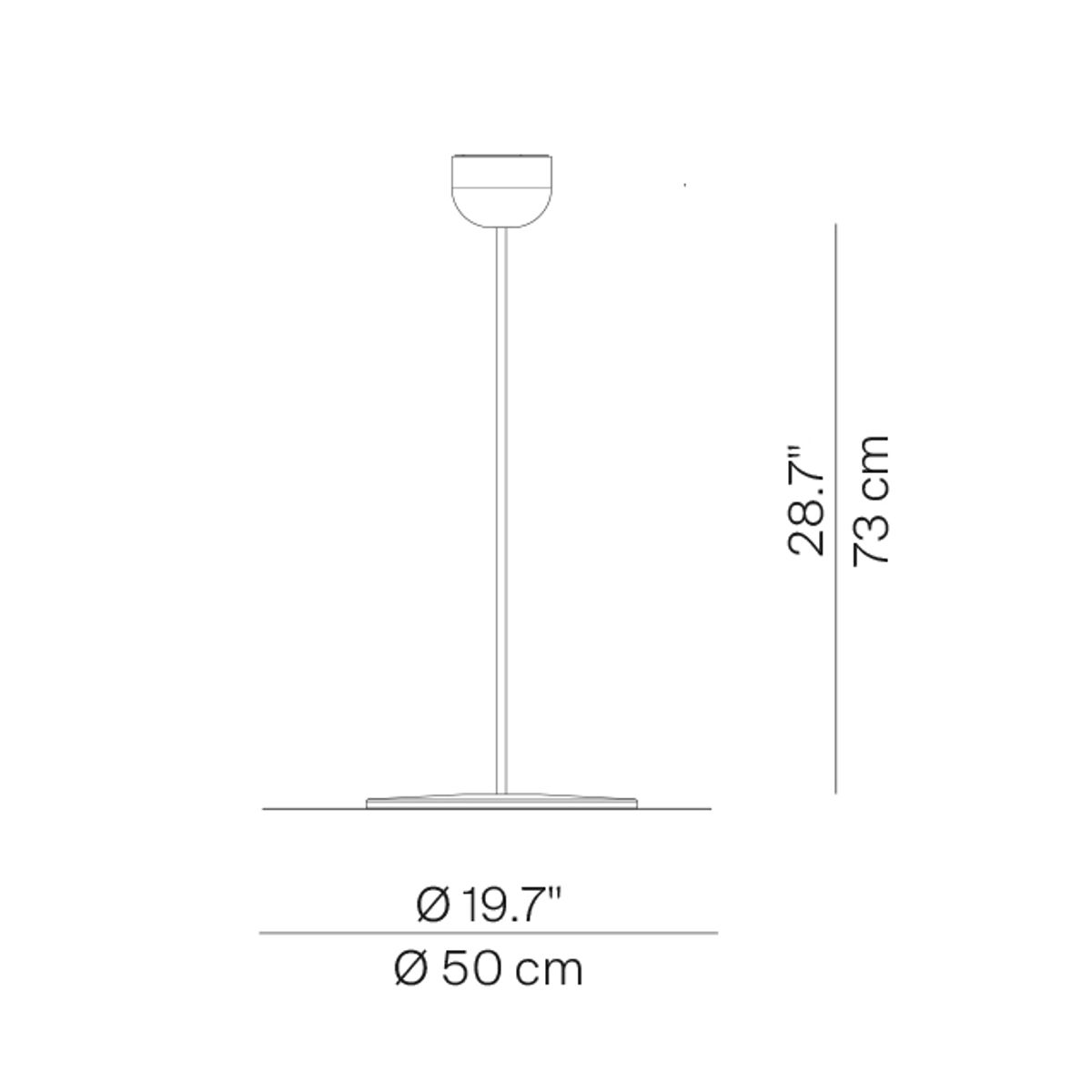 Millimetro H73 loftlampe stilk, blå