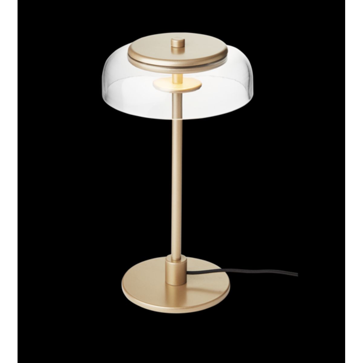 Blossi bordlampe small, nordic guld/klar