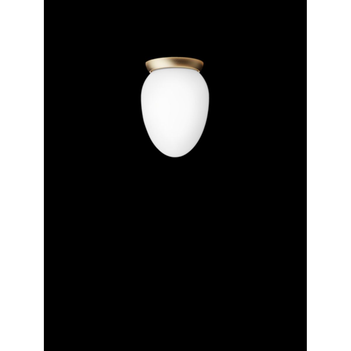 Rizzatto 171 loftlampe, satin brass/opal