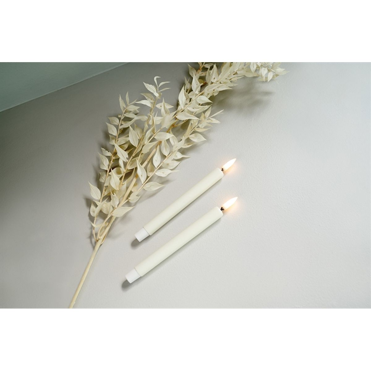 LED juletræslys, Nordic White, 2-pak, 1,3x13,8cm