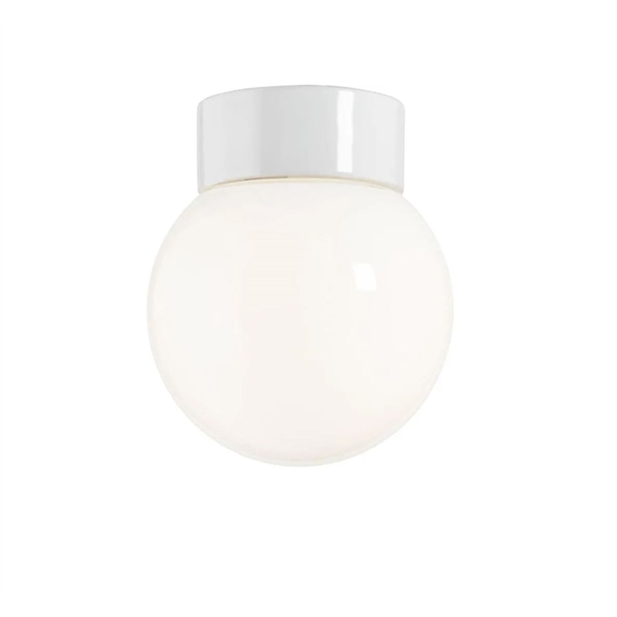 Classic Globe 150 loftlampe / væglampe IP54, hvid/blank opal