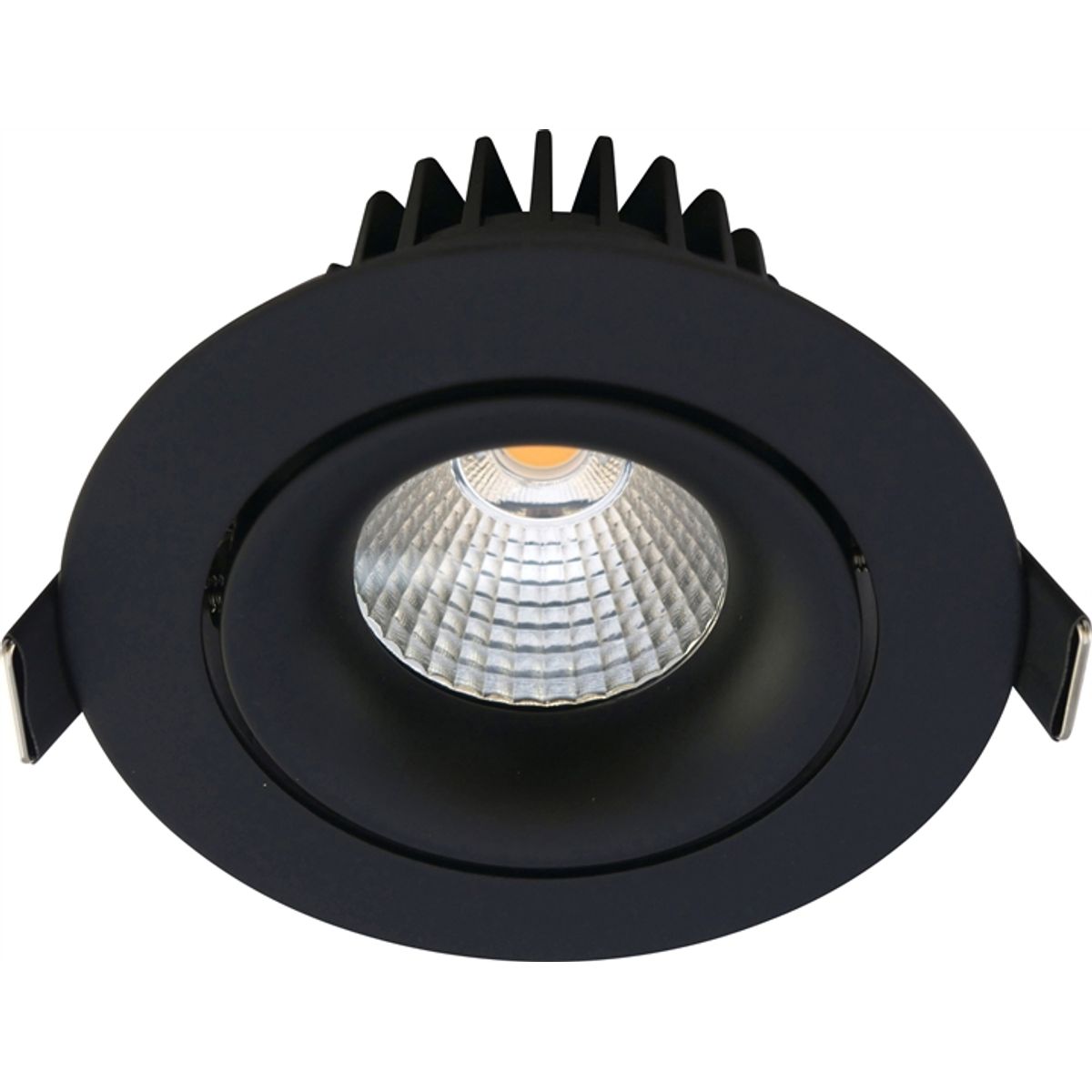 LED downlight Tilt, indbygning, sort