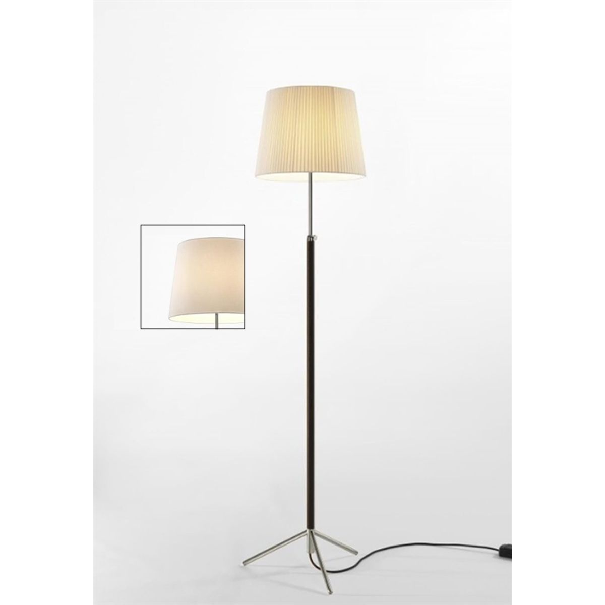 Pie de salón Gulvlampe G3 hvid/krom