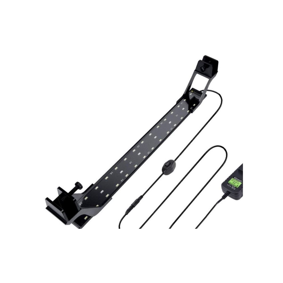 53-73cm akvarie armatur - 14W LED, hvid/blå, justerbar