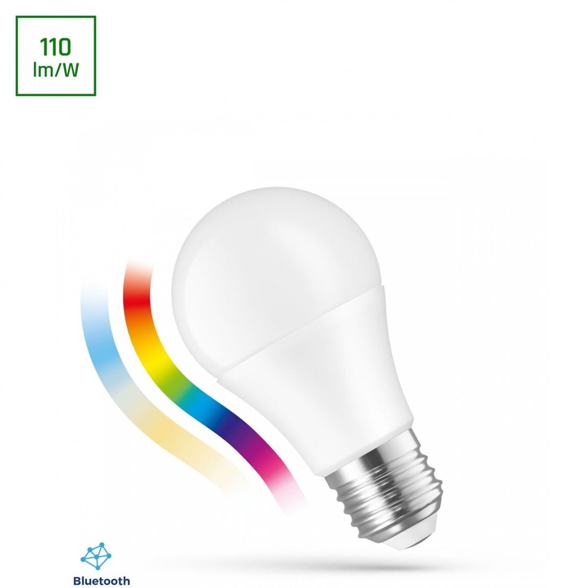 LED A60 E27 8,5W - 230V, RGBW+CCT+DIM, BTM, Spectrum Smart Easy Smart - Dæmpbar : Via Smart Home